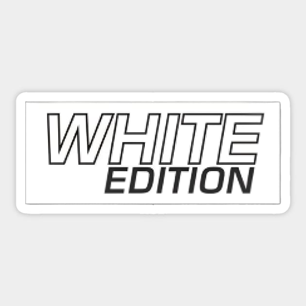 White Edition Sticker&Magnet Sticker by ermeteke